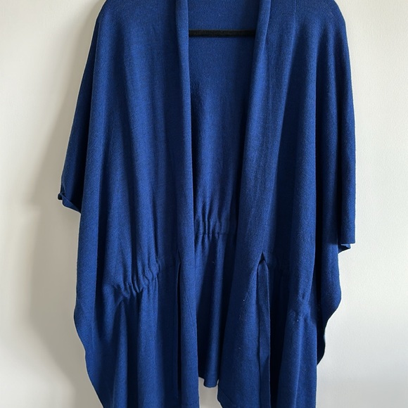 Merino Cashmere Cardigan Poncho Size M/L - Picture 3 of 5